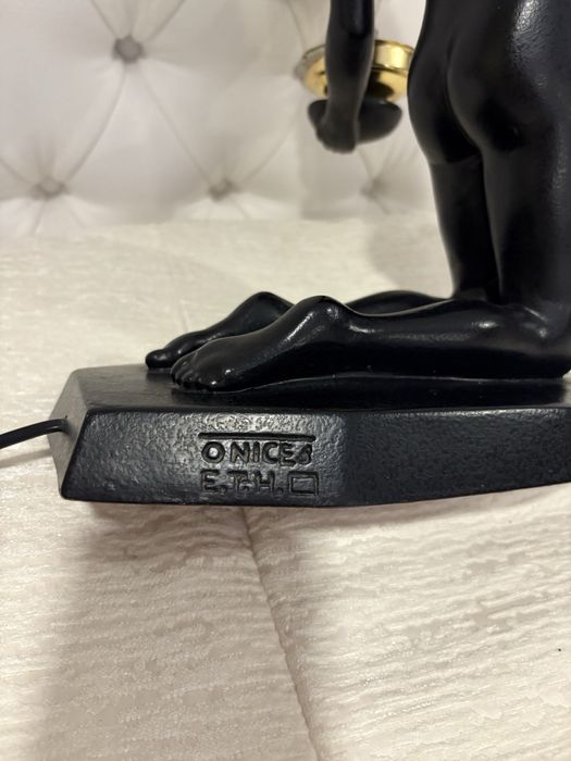 Candeeiro Art deco de ONICES  E.T.H usado e sem abajur/globo