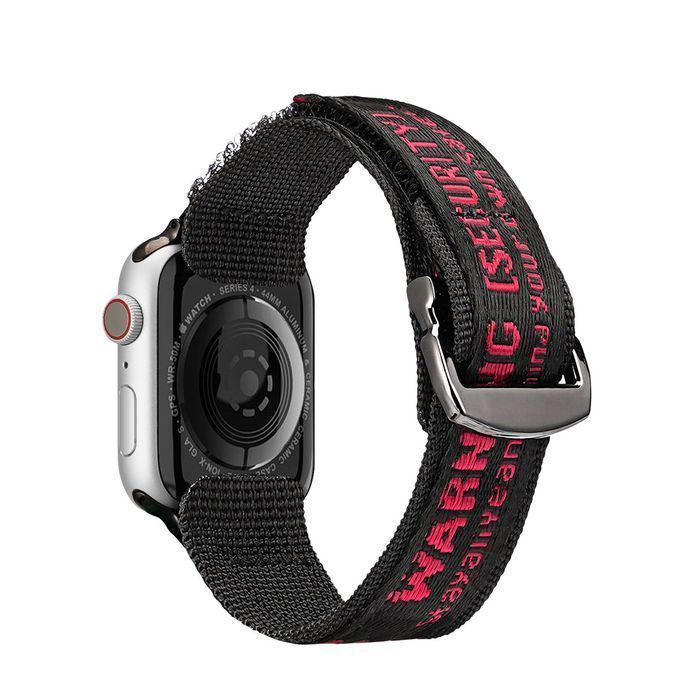 Pasek Nylonowy Dux Ducis Outdoor do Apple Watch - Czarno-Czerwony