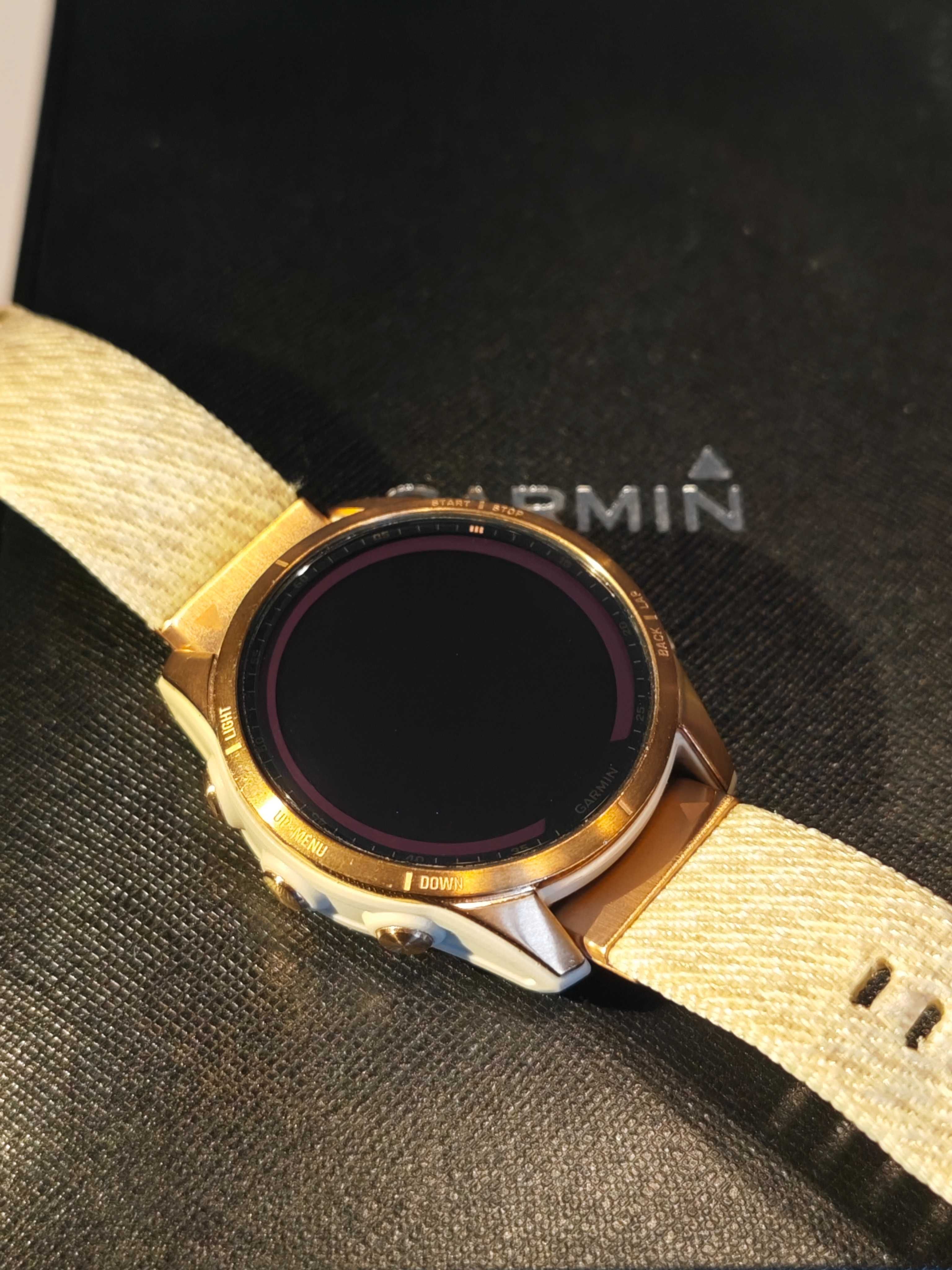 Garmin fenix 7s saphire solar - solarny, tytanowy złoty róż + GRATISY