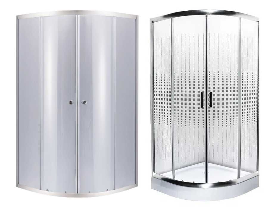 Душові кабіни на низькому піддоні 90х90см (скло тоноване та мозаїка)