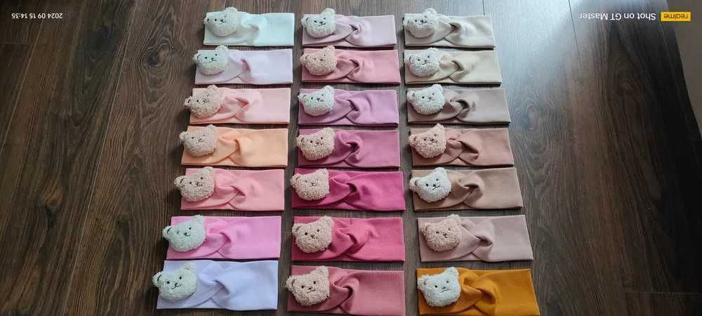Opaska dla dziewczynki z misiem, Handmade
