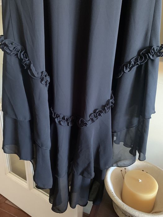 Vestido preto de cerimónia “Lori Ann” comprido c alça tamanho L 38/40