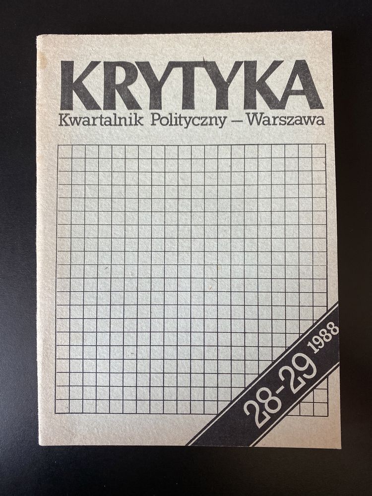 Krytyka Kwartalnik Polityczny Warszawa nr 28 i 29