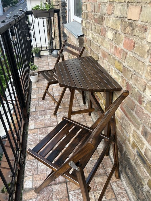 Меблі для балкону, розкладні, лаковані