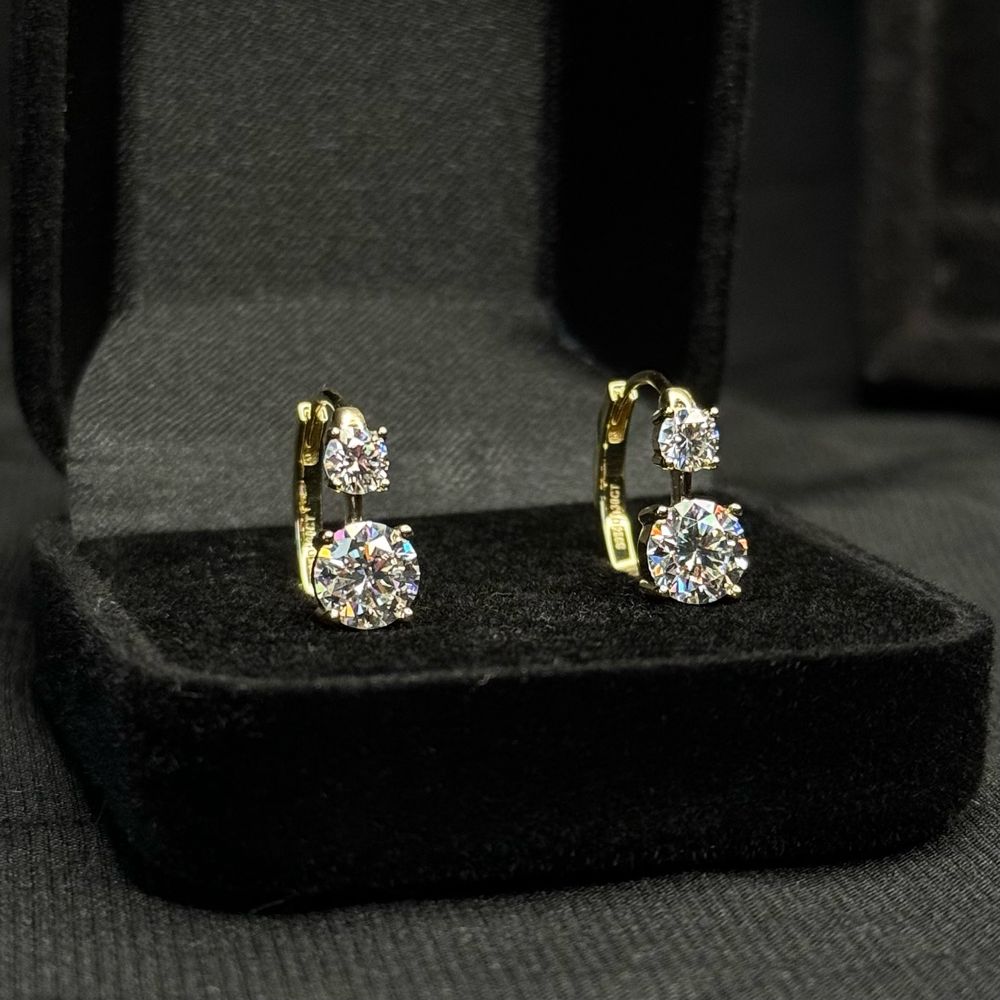!!СПЕЦІАЛЬНА ЦІНА!! Сережки з муассанітами 2,6 ct