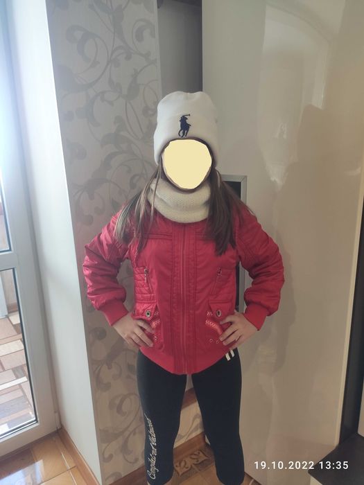 Модная куртка осенне-весенняя, теплая зима, синтепон разм 146+подарки