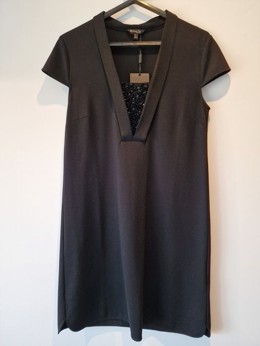 Vestido elegante preto Massimo Dutti