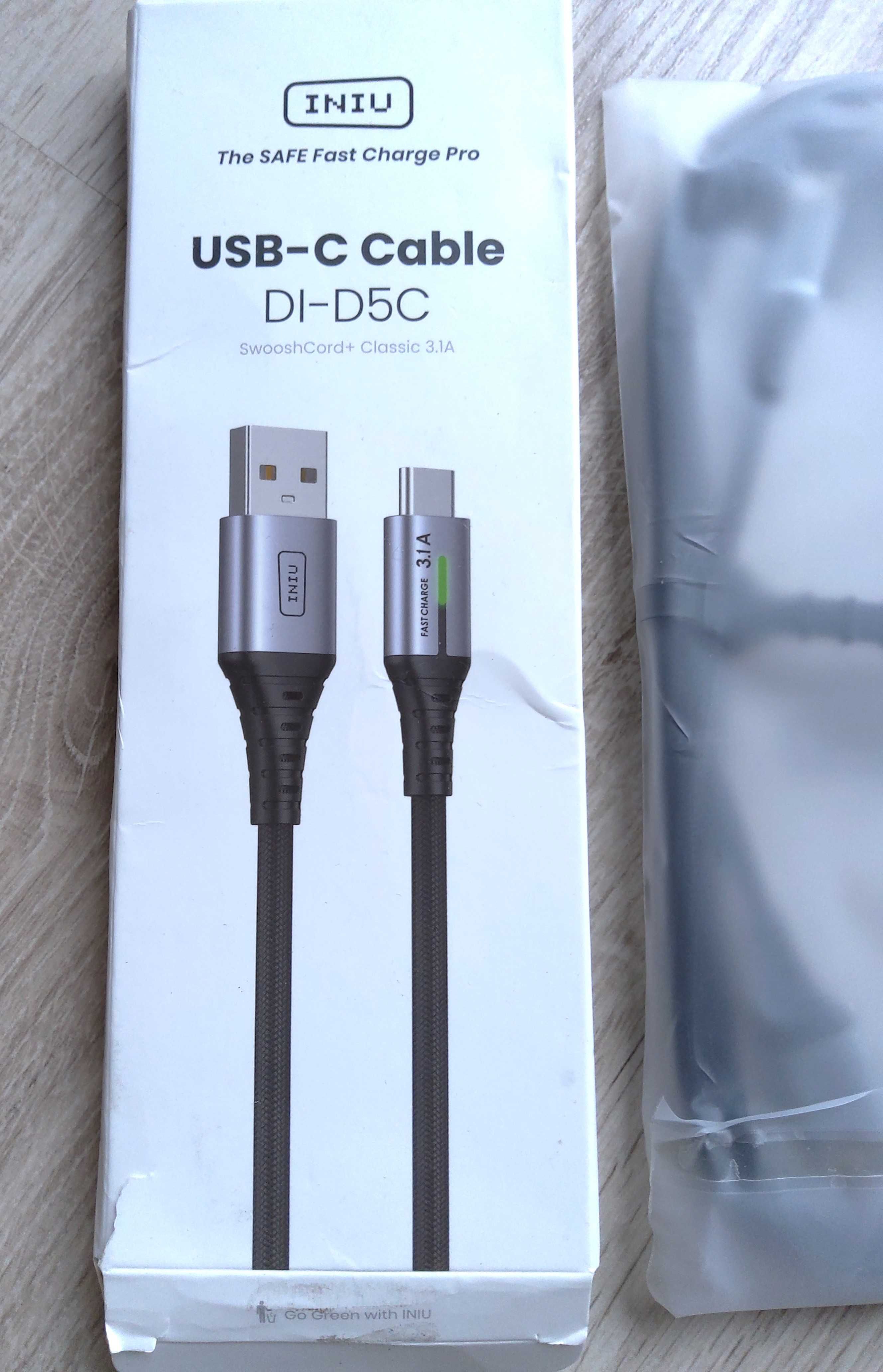 Kabel USB C INIU [2m/3.1A] ładowarki typu C Szybkie Ładowanie