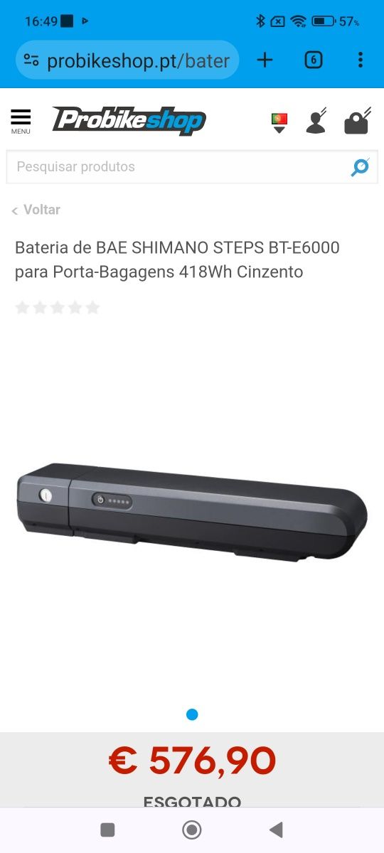 Bateria chimano E 6000