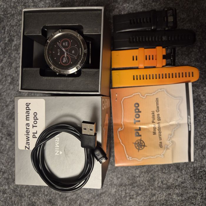 Garmin Fenix 5X sapphire +mapa TOPO PL
