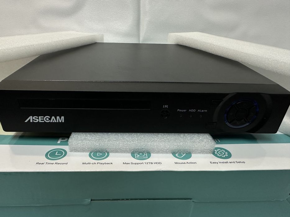 Rejestrator NVR ASECAM 16CH 8MP 4K z dyskiem 2TB HDD
