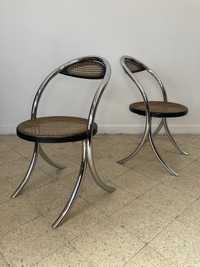 Pair of vintage chairs in Giotto Stolon style, 1970s.