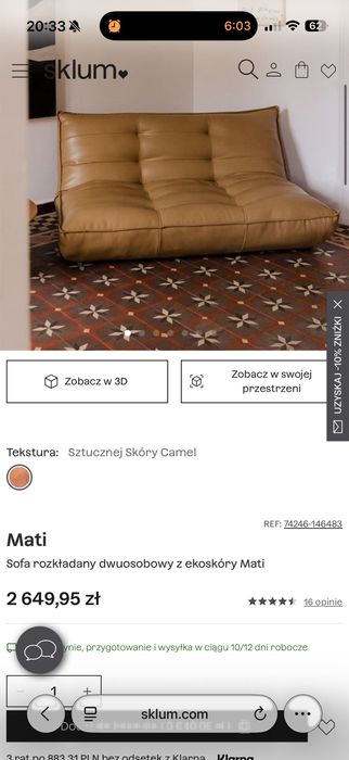 Sklum kanapa fotel. Oferta wazna tylko do końca miesiąca. Rezerwacja