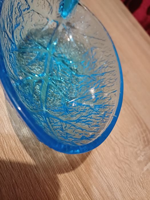 Szklany liść patera