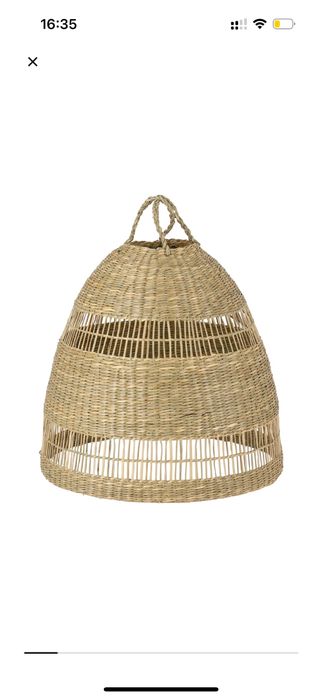 Lampa klosz pleciony ikea TORARED boho