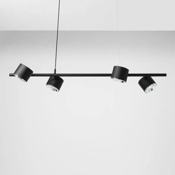Lampa wiszaca nad stol w jadalni czarna, loft Bot 4, vintage