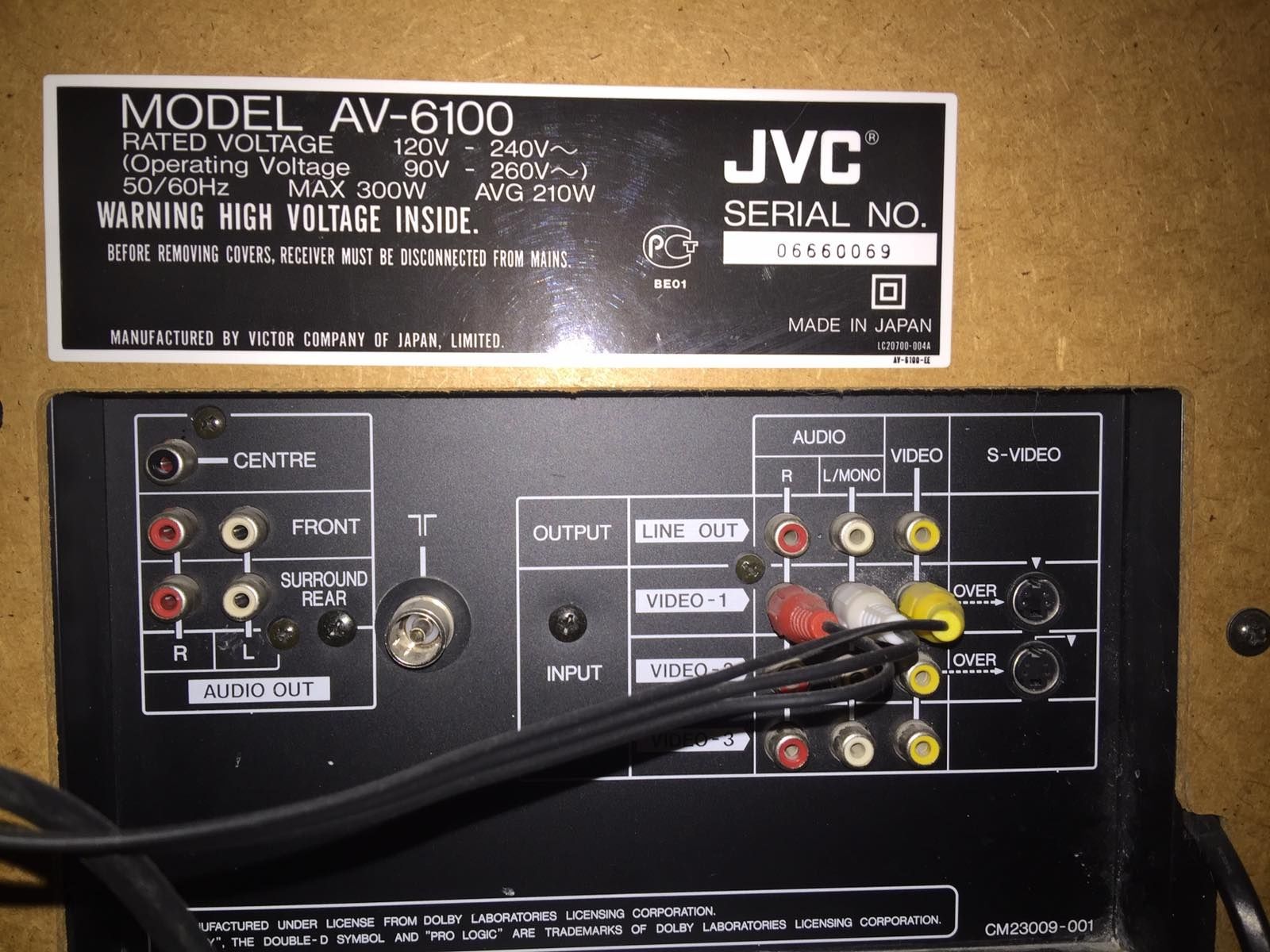 Телевизор JVC MODEL AV-6100