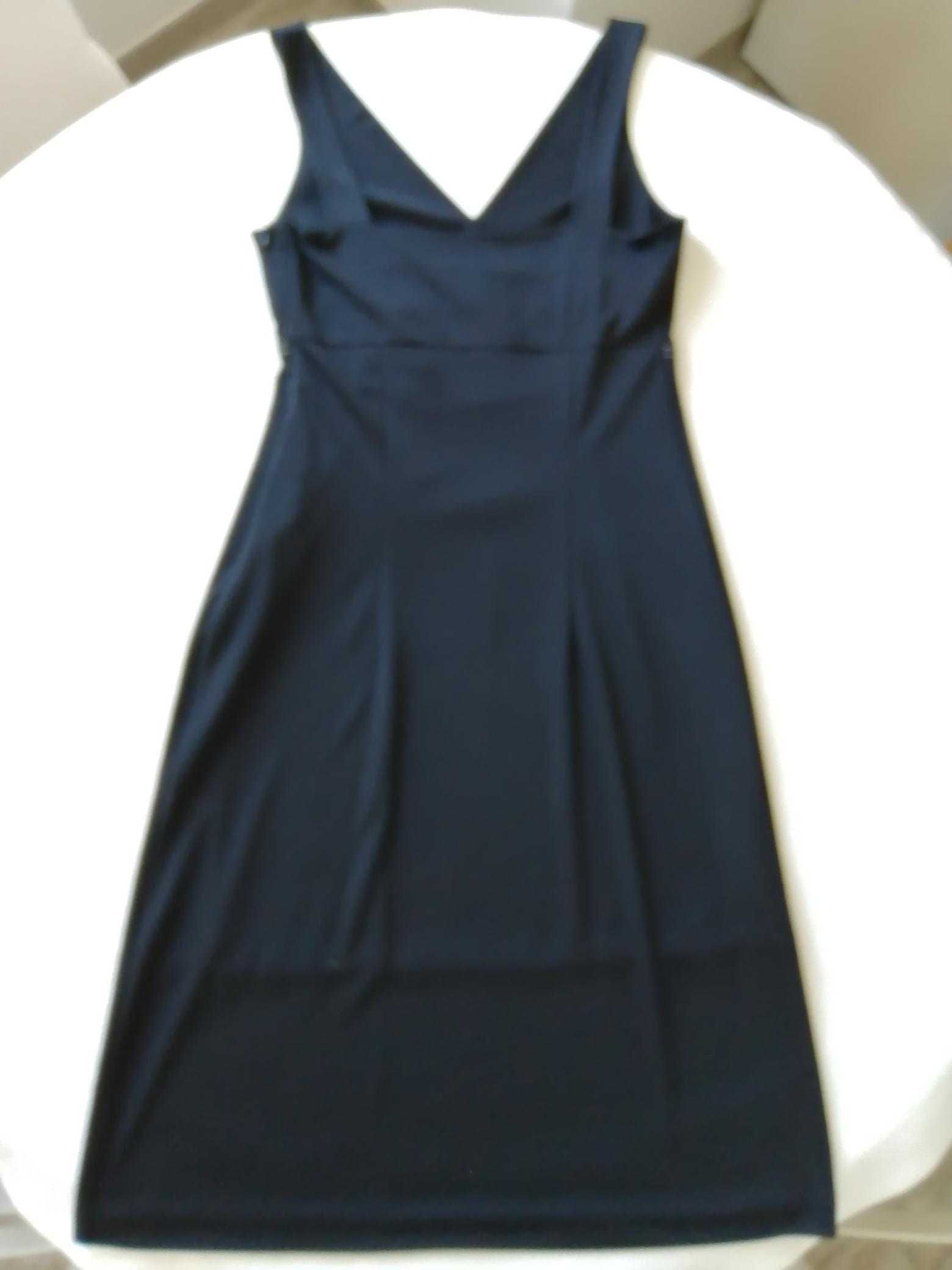 Vestido preto com alças Caroll