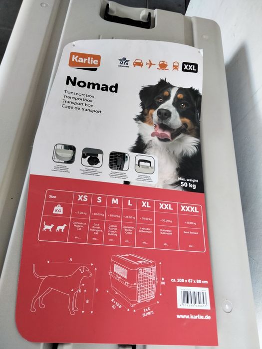 Duży plastikowy transporter na kółkach nowy