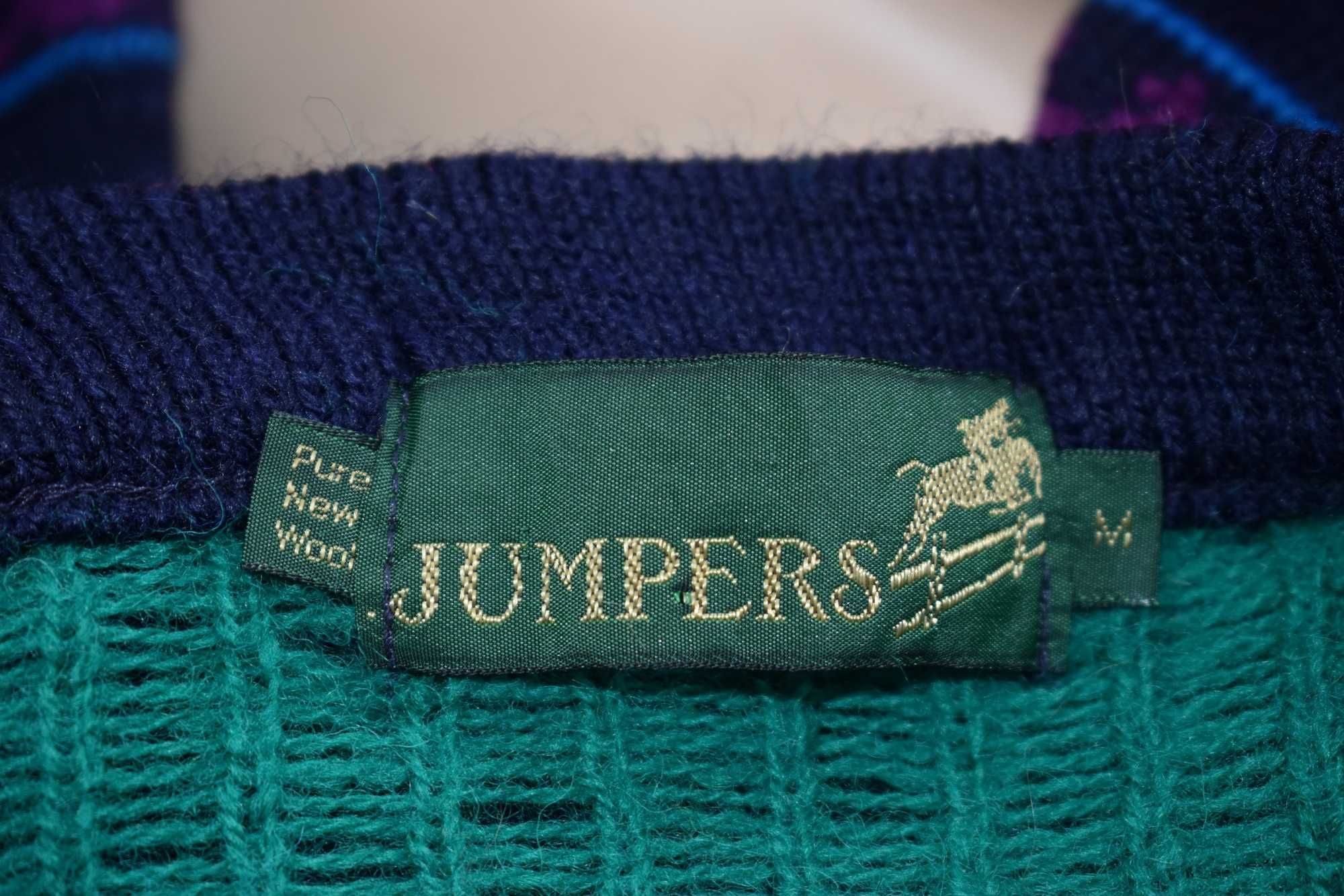 Sweter wełniany 38 M wełna 100% łowicki słowiański ciepły gruby dłuższ