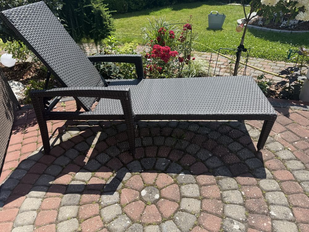 Lezak z technorattanu taras balkon