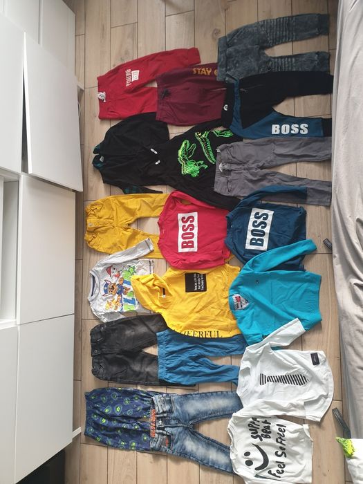 Paczka ubranek dla chłopca 90 elementów. Rozmiar 92/98