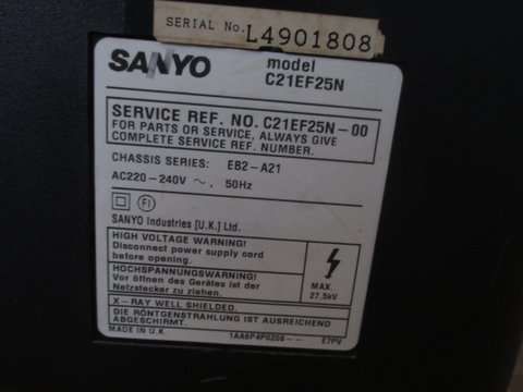 TV SANYO - modelo: C21EF25N