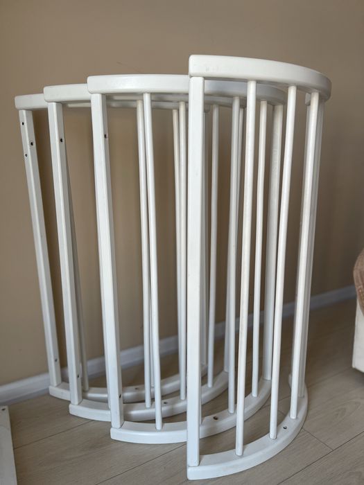 Дитяче ліжко-трансформер, ліжечко 9 в 1, кругле і овальне ліжко