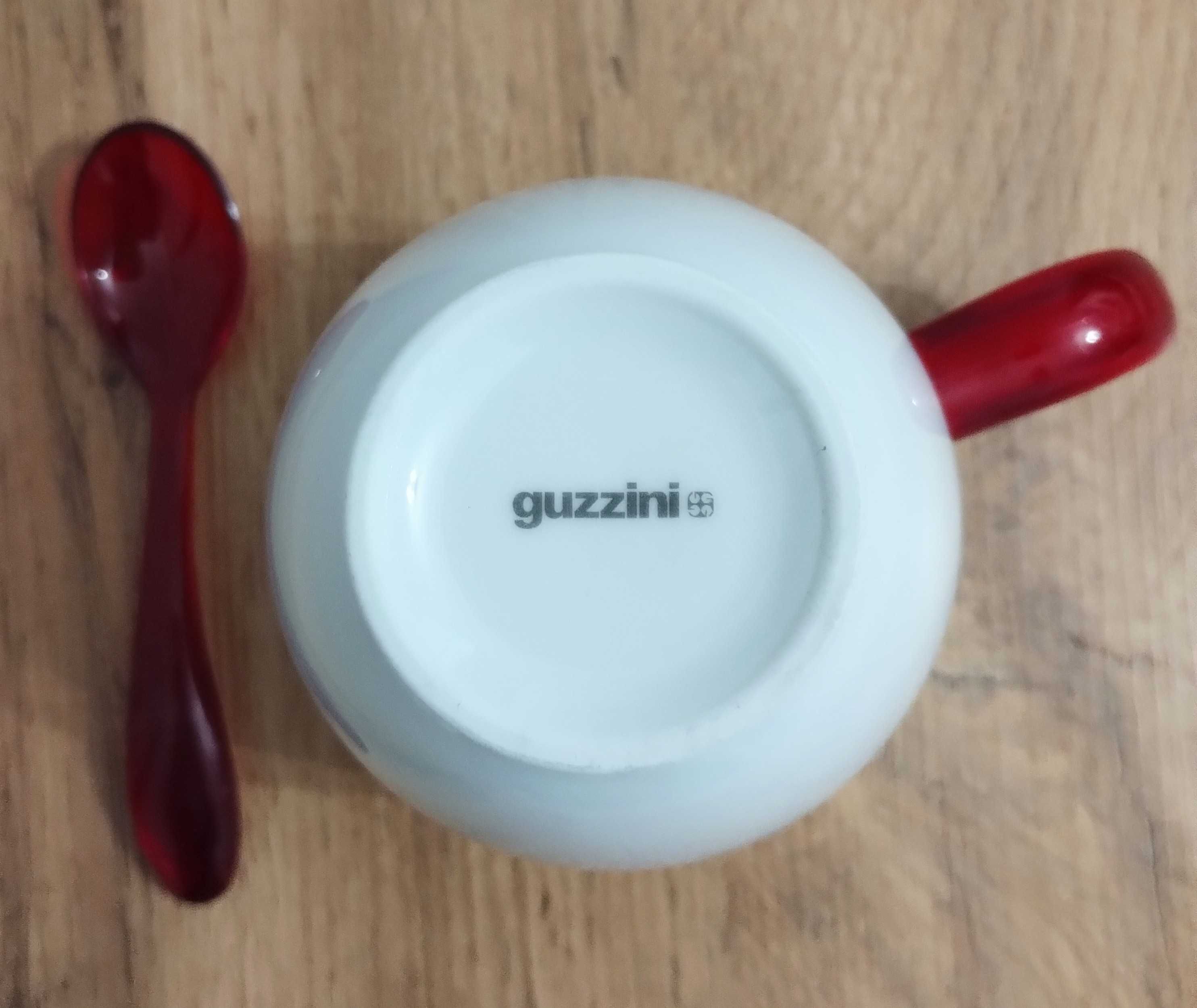 GUZZINI Gocce kubek do kawy z łyżeczką White RED