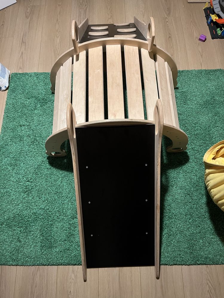 Bujak zjezdzalnia wspinaczka drewniany montessori