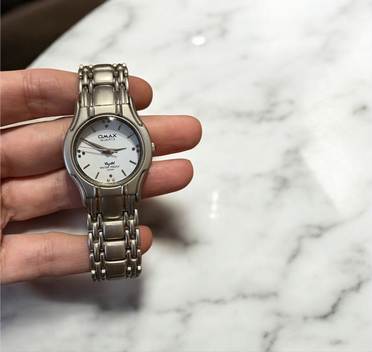 Zegarek damski Qmax kwarc crystal stal nierdzewna bransoleta srebrny
