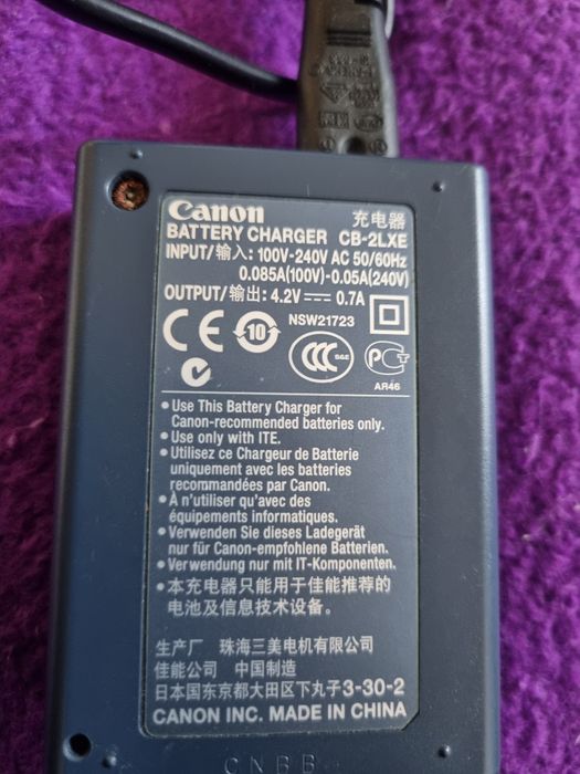Carregador bateria canon