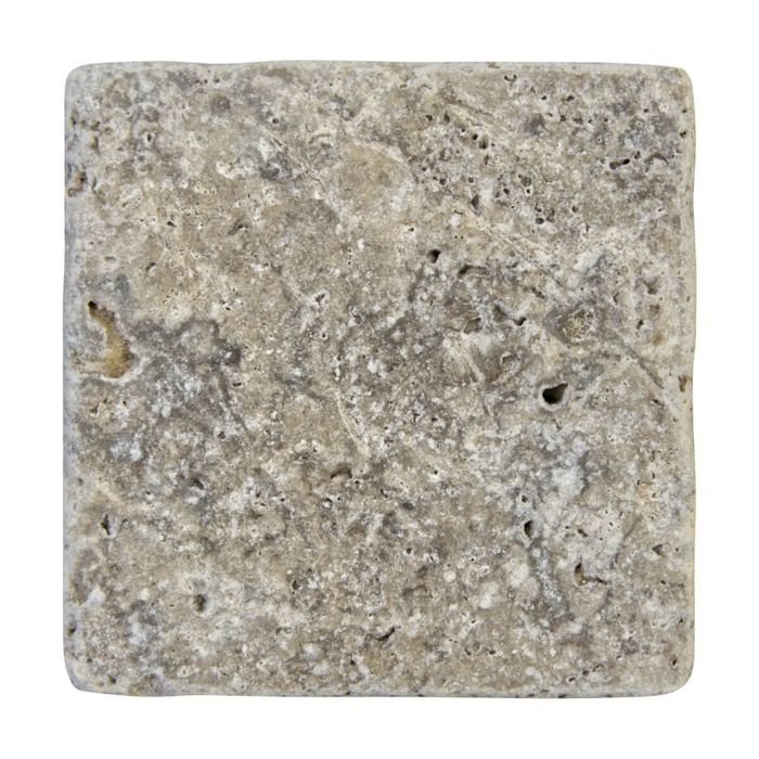 Płytki Trawertyn Silver Ash bębnowany 10x10 Cegiełka Kamień