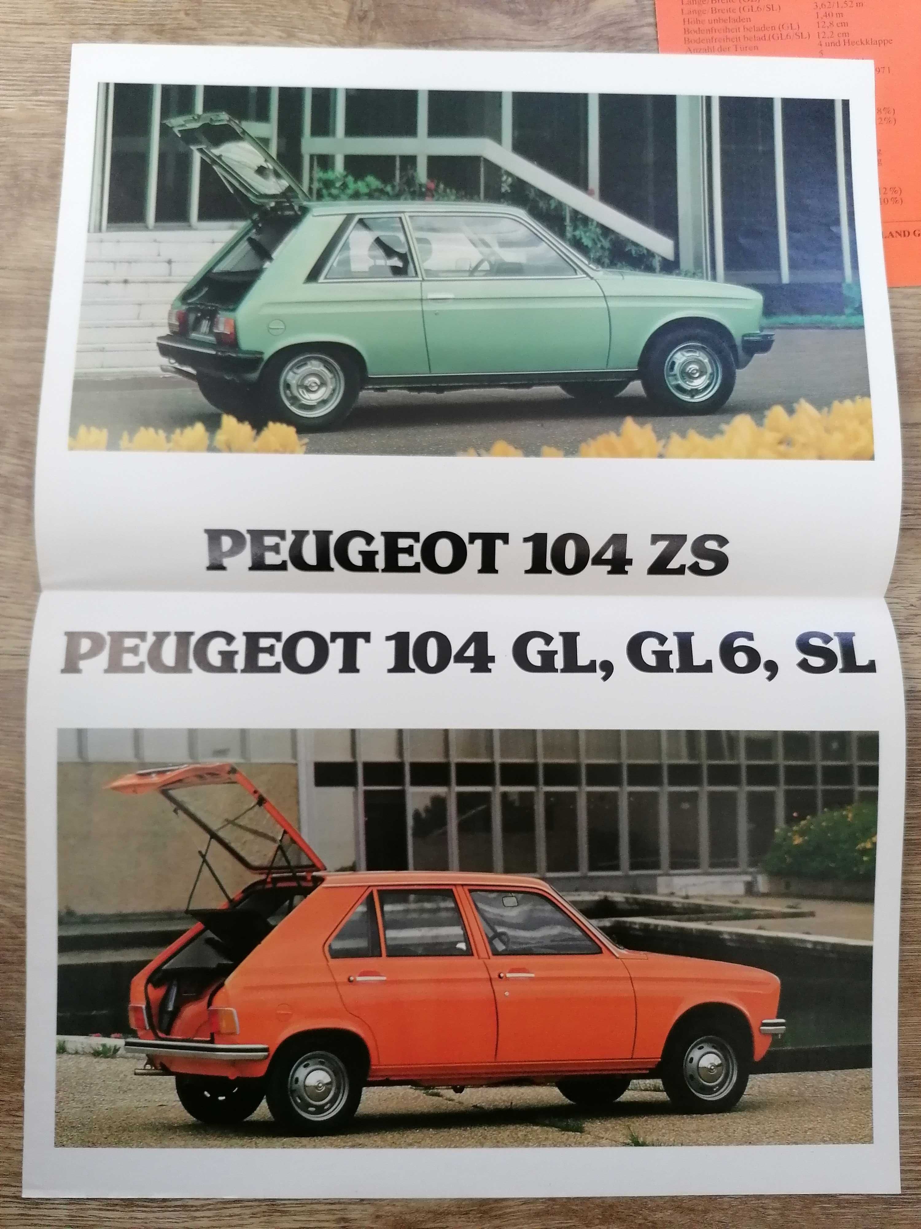 Prospekt Peugeot 104