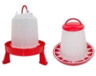 Zestaw Poidło 6L Na Nóżkach I Karmidło 3Kg Zasypowe