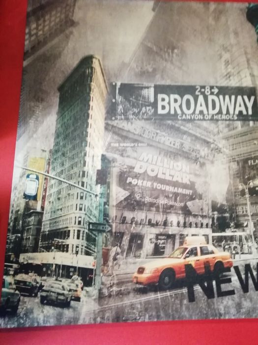 Quadro grande para sala tema cidade nova York New York 113cmx85cm