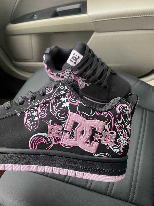 Женские кроссовки DC Shoes Court Graffik "Black/Pink" Размеры 36-41