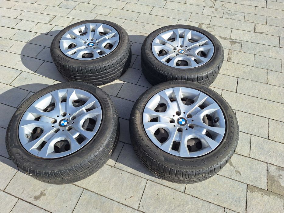 KOMPLET Opony zimowe 225x50x17 felgi stalowe plus kołpaki BMW