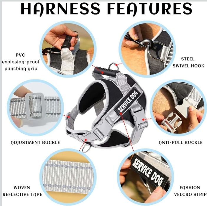 Szelki dla Psa Zapobiegające Ciągnięciu odblaskowe