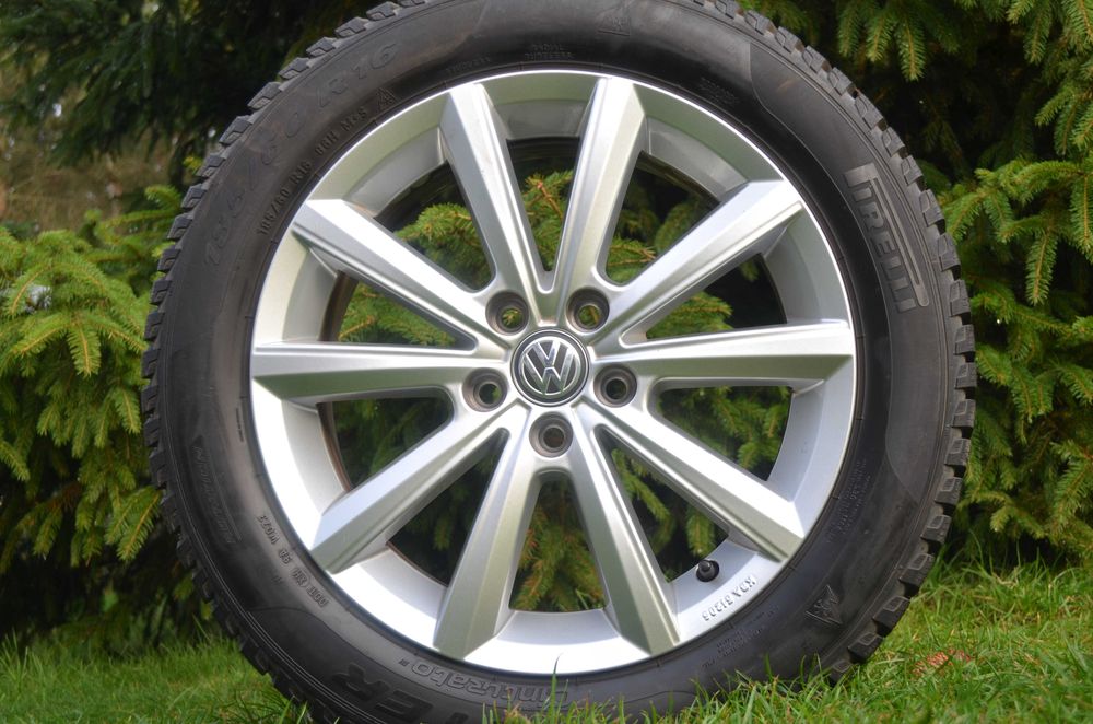 Oryginalne koła zimowe alufelgi 16 VW Polo 2G