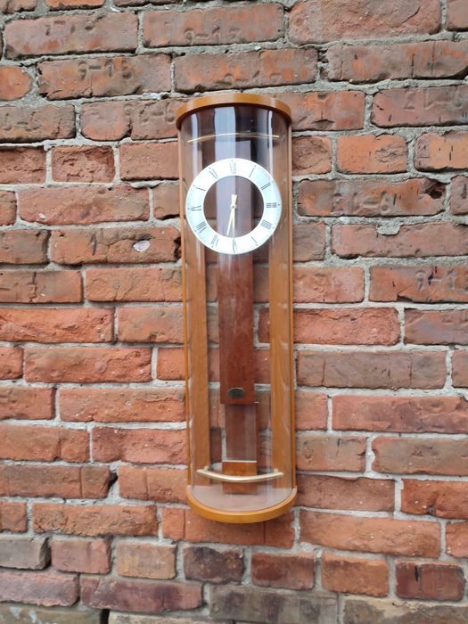 Zegar ścienny AMS - Andreas Mayer - Junghans - szkło Design - vintage