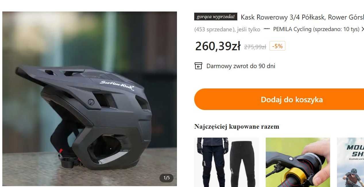 *  Kask rowerowy MTB Enduro  Szaro-czarny 3/4 jak FOX DropFrame