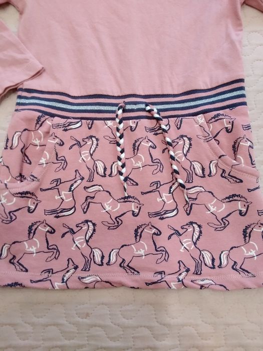 Tunika/Sukienka w koniki dla dziewczynki, marki Lemon Beret, roz. 110