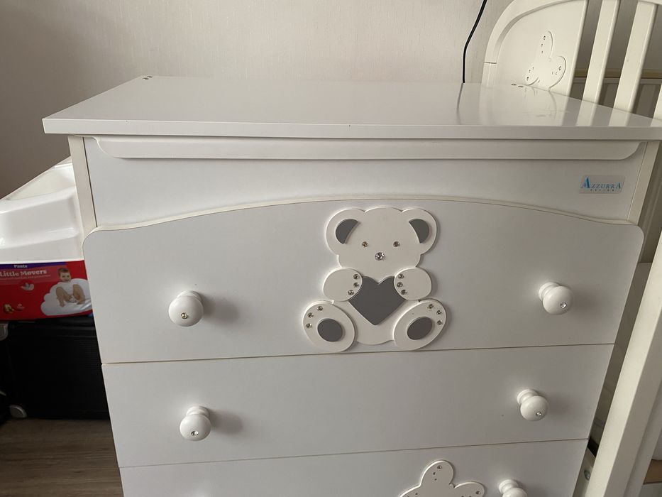 Комплект італійський Azzurra Комод + Ліжечко дитяче