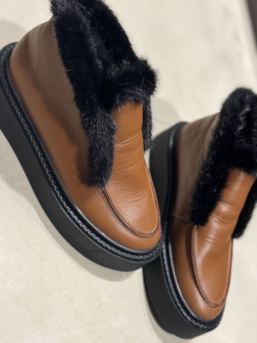Зимние лоферы с норкой