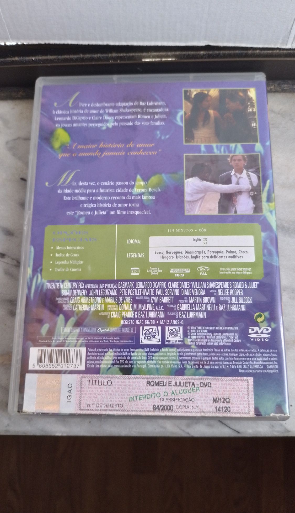 DVD Romeu e Julieta