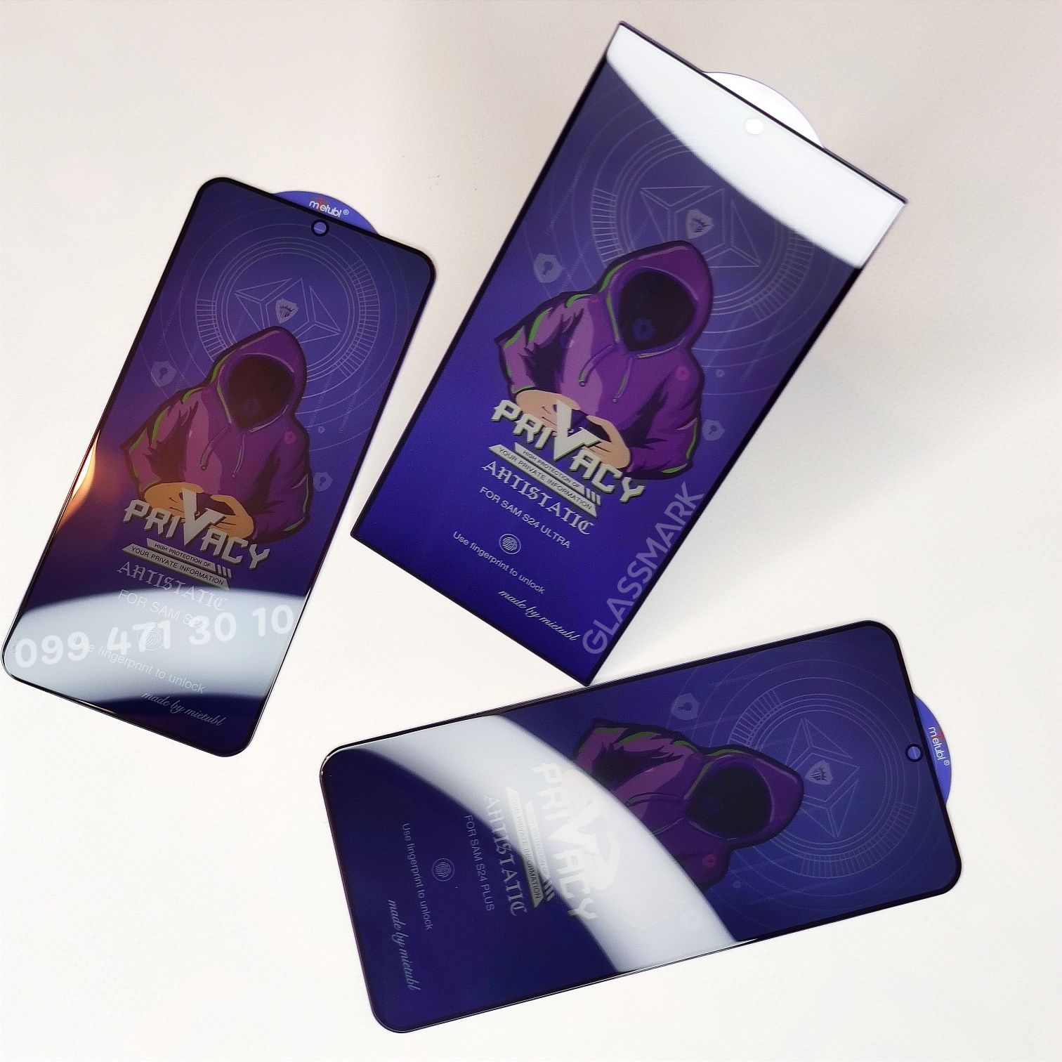 Приватное защитное стекло Samsung S24 Ultra S24 S23 антишпигун