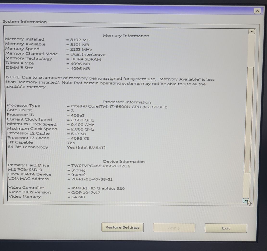 Sprzedam Laptop Dell Latitude 7440 i7 6gen/8GB/256SSD/WiFi/14" Win11