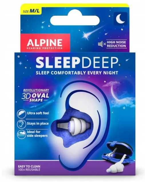 Alpine SleepDeep zatyczki do spania M/L