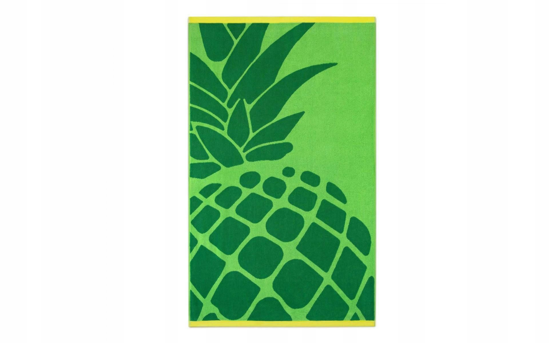 Ręcznik plażowy 100x160 Ananas zielony